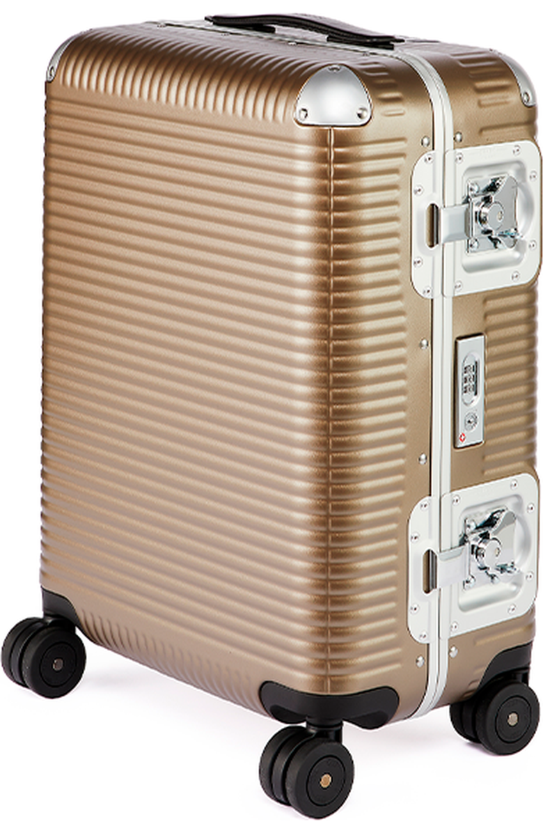 FPM - Fabbrica Pelletterie Milano - US Bank Light Spinner 55 Suitcase, Main, color, Matt Almond