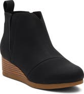 TOMS Kids' Clare Zip Wedge Bootie