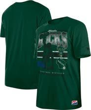 New Era Men's New Era Hunter Green Milwaukee Bucks Enzyme Wash Oversized T-Shirt