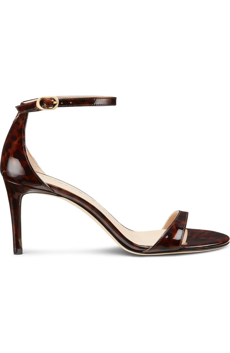 Stuart Weitzman Nudist II 75 Sandal, Alternate, color, Dark Brown