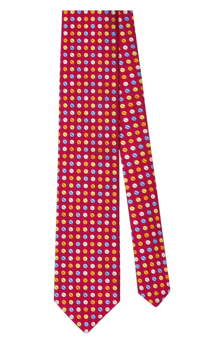 Robert Talbott Robert Geo Circle Jacquard Best of Class Necktie, Main, color, Red