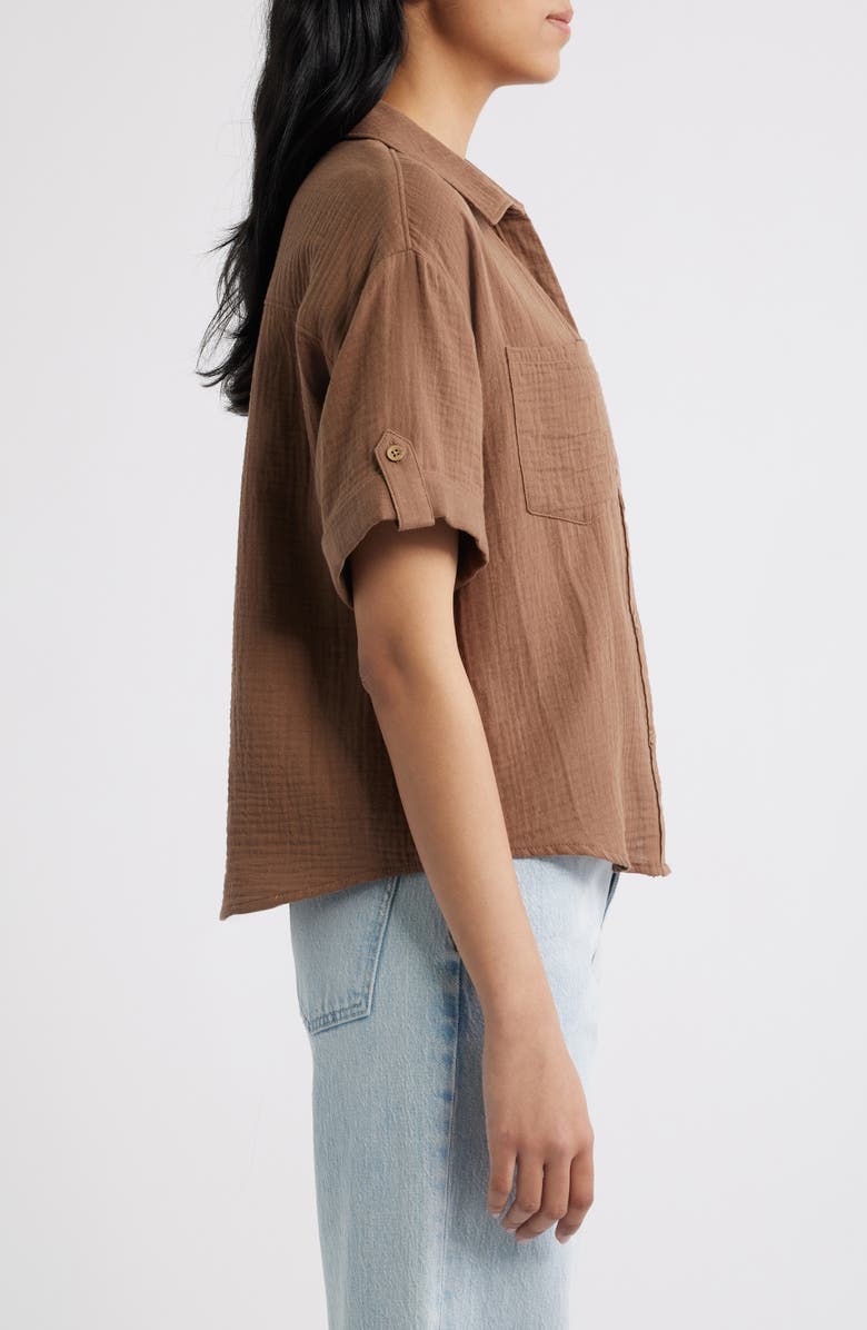 beachlunchlounge River Gauze Shirt, Alternate, color, Chocolate Cupcake