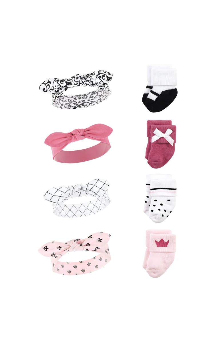 Hudson Baby 16Pc Soft Headband and Socks Giftset, Alternate, color, Princess