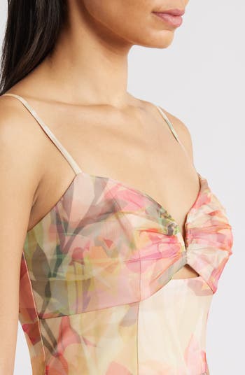 Tiered Mesh Maxi Sundress