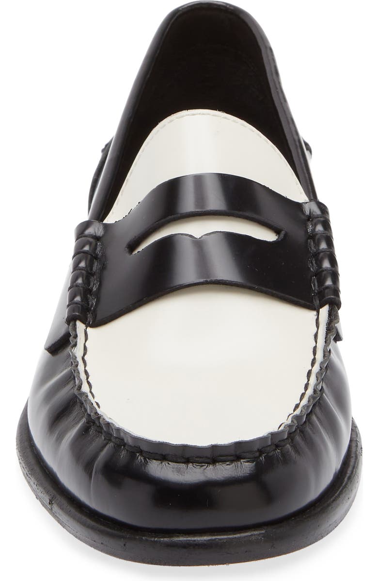 rag & bone Carter Penny Loafer, Alternate, color, Black/ White
