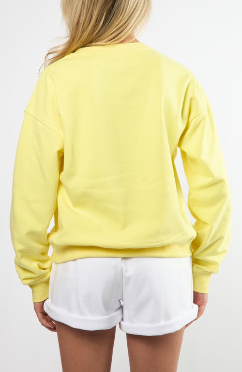 Viens Avec Moi The Oh Là Là Cotton Graphic Sweatshirt In Yellow