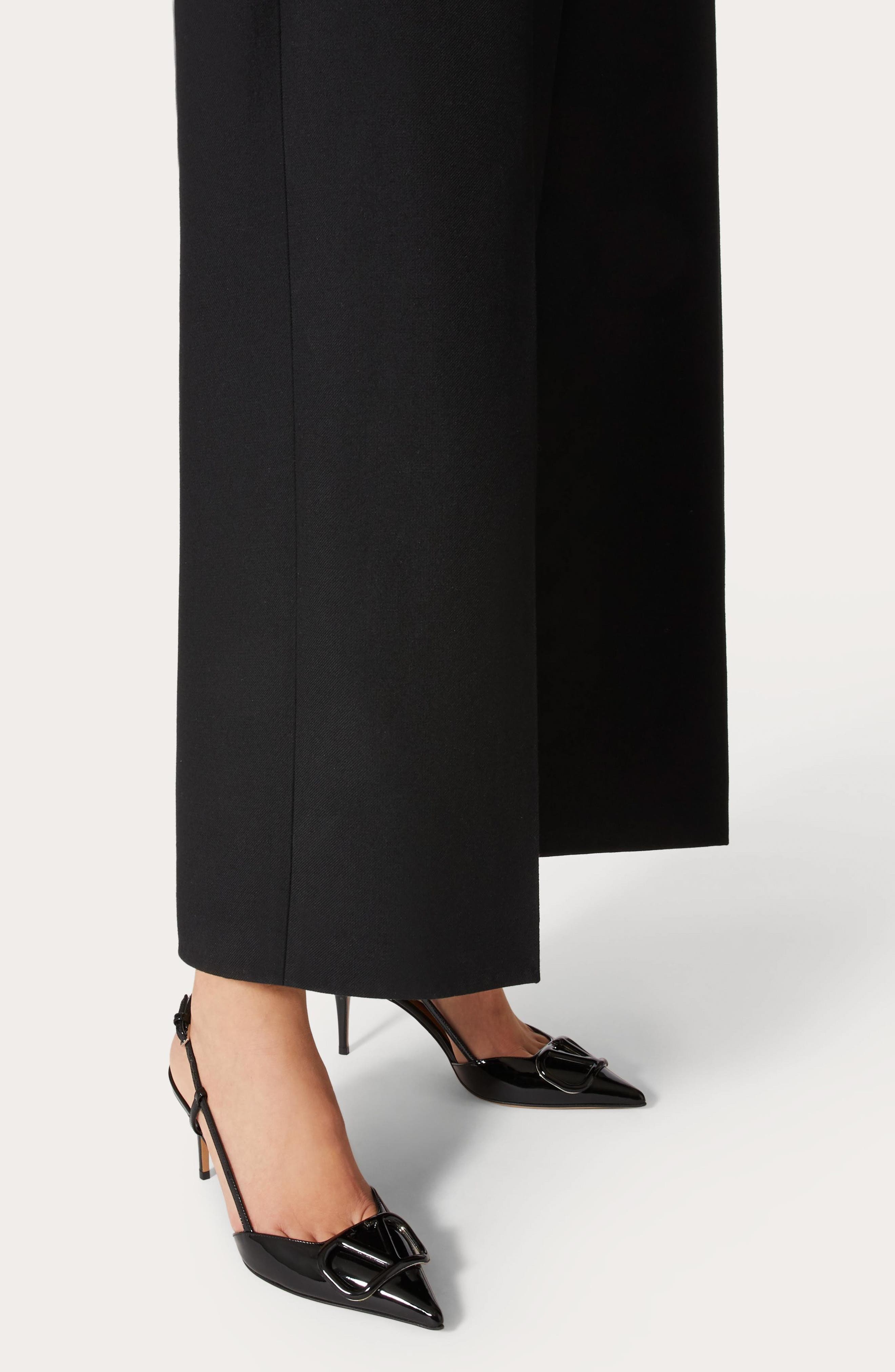 Valentino Garavani VLOGO Pointed Toe Slingback Pump, Alternate, color, 0No Nero