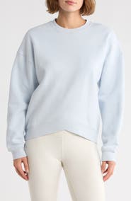 CALVIN KLEIN PERFORMANCE Embroidered Logo Crossover Hem Sweatshirt