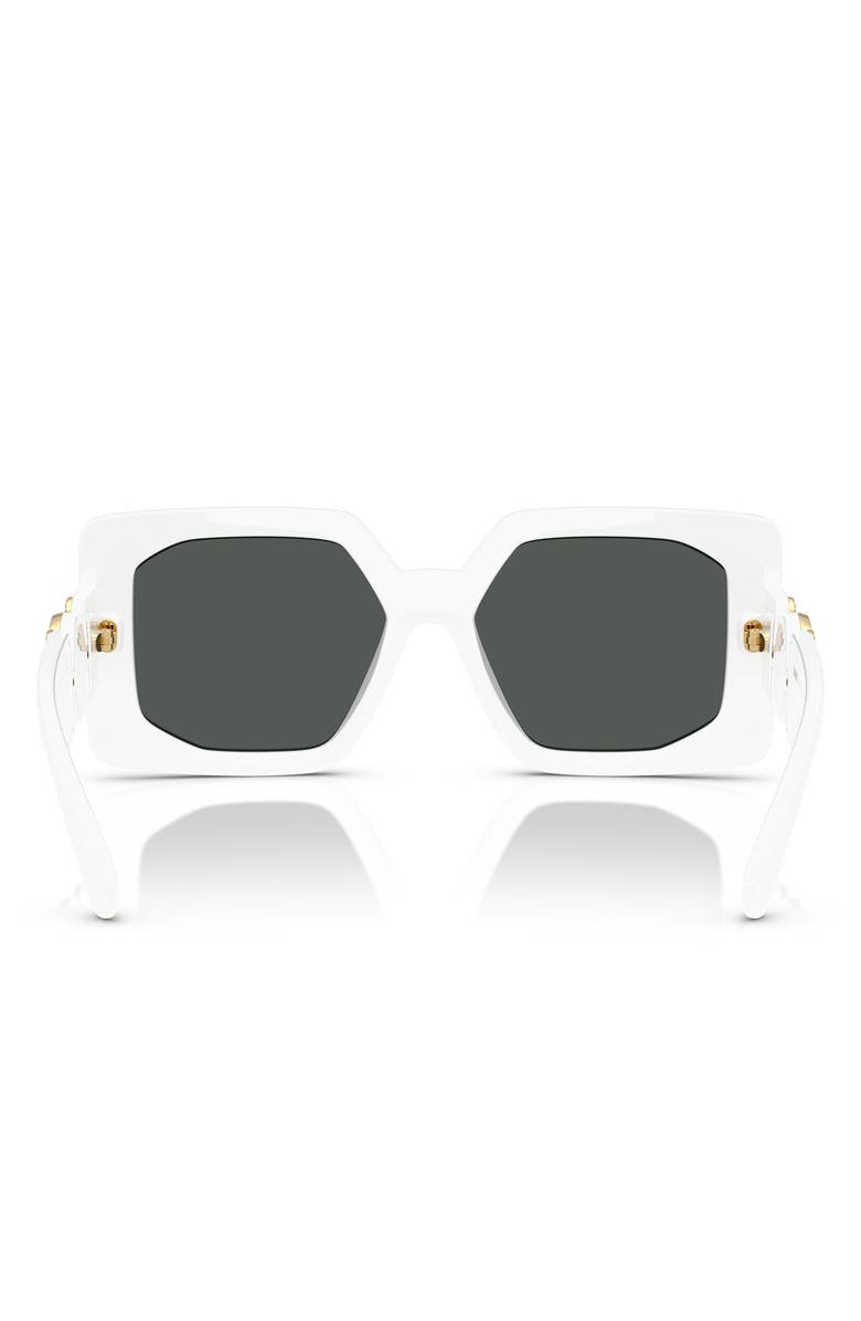 Versace 55mm Square Sunglasses, Alternate, color, White