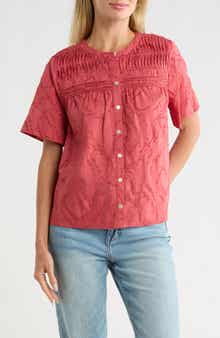 Tommy Bahama Isla Dream Short Sleeve Pintuck Top