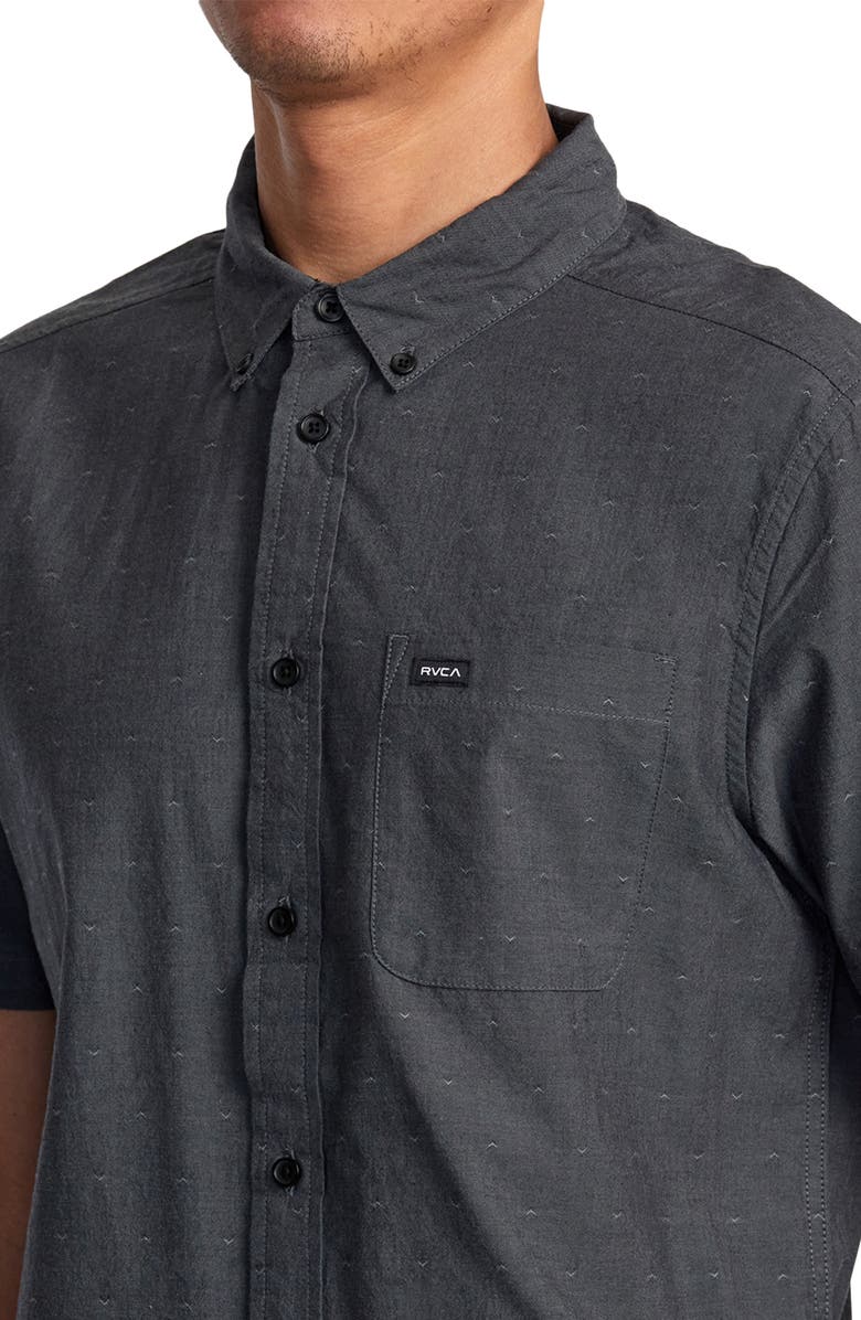 RVCA That'll Do Dobby Short Sleeve Button-Down Shirt, Alternate, color, 