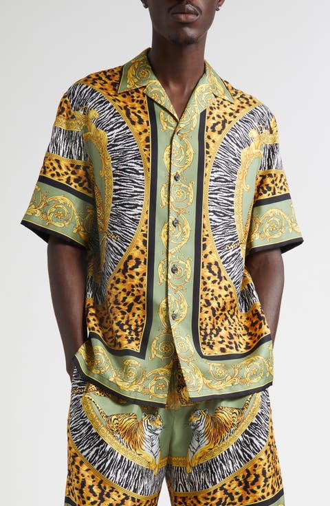 Wild Cats Silk Camp Shirt