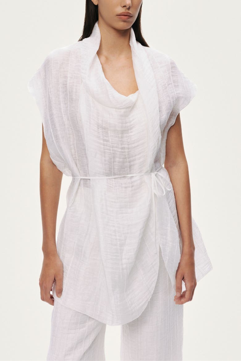 Belted Vest, Main, color, Ivory