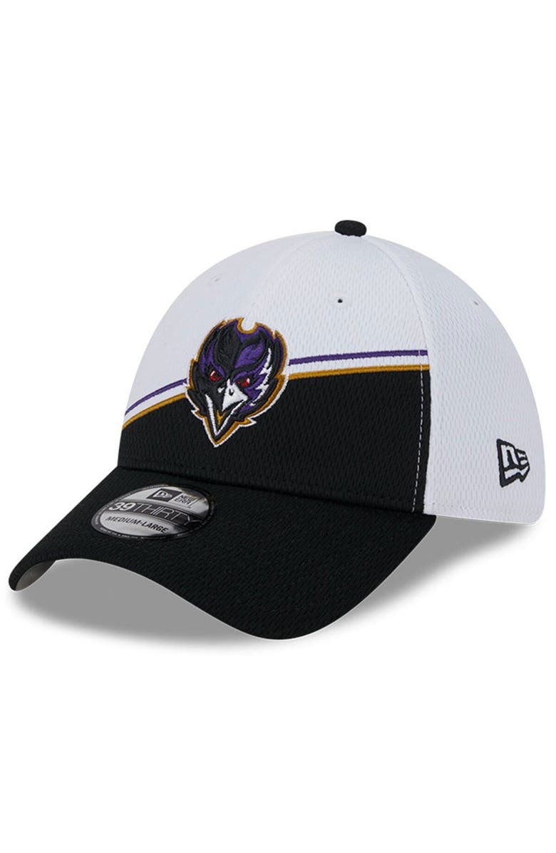 New Era Men's New Era White/Black Baltimore Ravens 2023 Sideline 39THIRTY Flex Hat, Alternate, color, White
