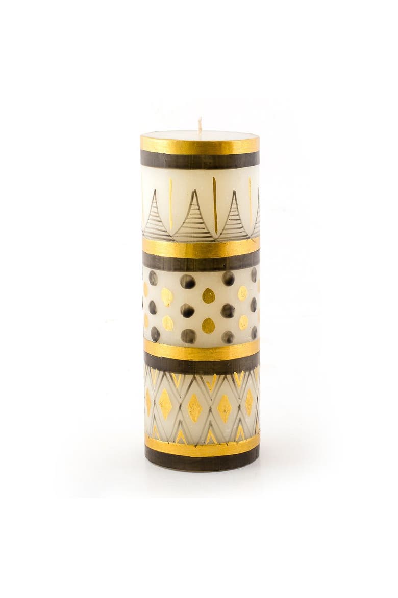 Celebration Painted Pillar Candle, Main, color, Celebration - 3x8"