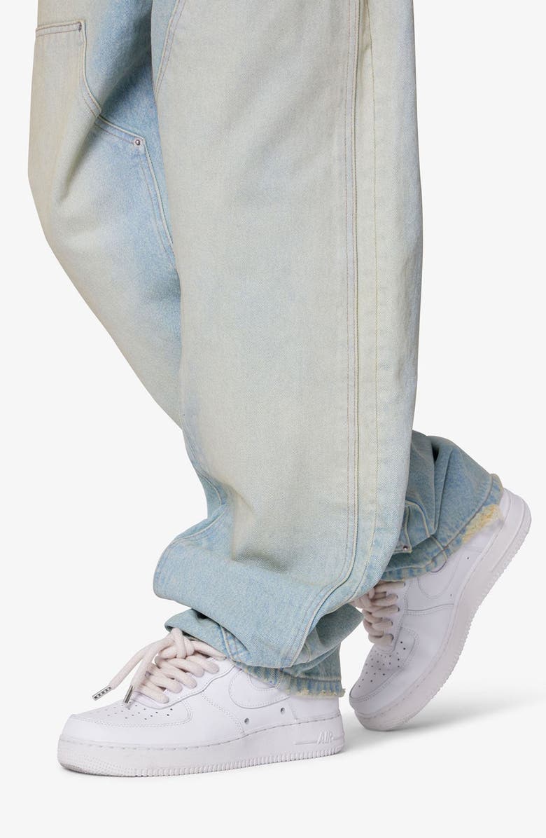 mnml West Double Knee Wide Leg Jeans, Alternate, color, 