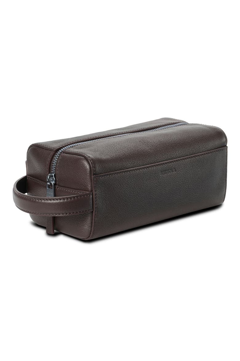 Canfield Pebbled Leather Travel Kit, Alternate, color, ESPRESSO