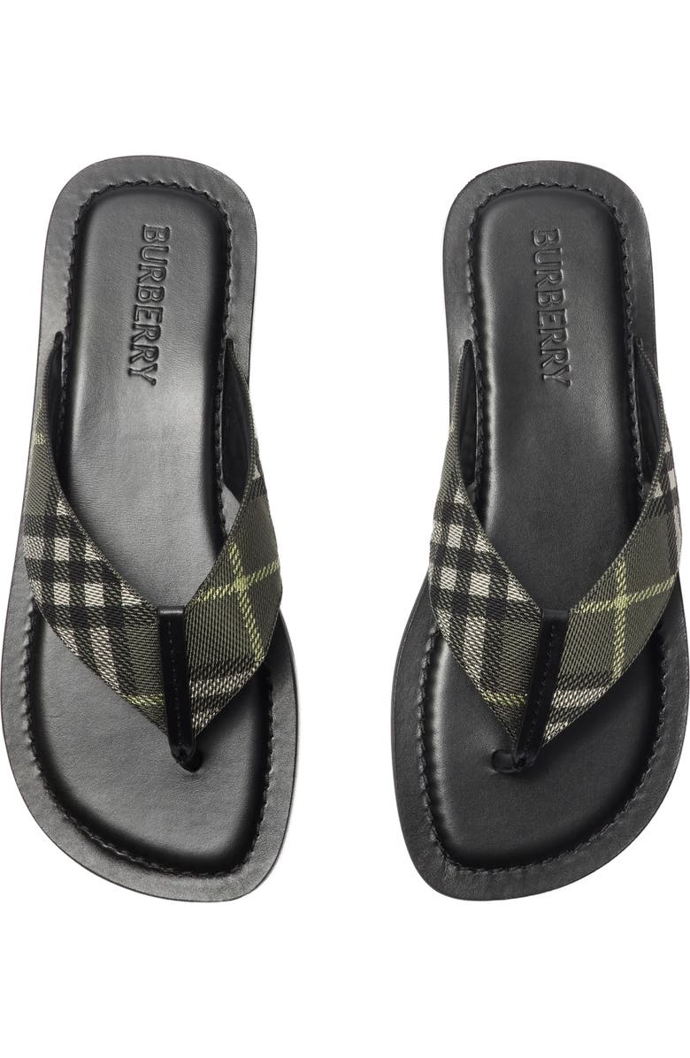 Burberry Check Pavilion Sandals, Alternate, color, Thicket Green