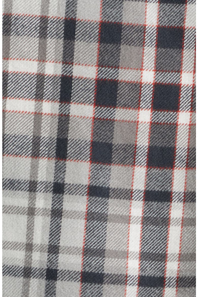 Burnside Plaid Flannel Button-Up Shirt, Alternate, color, GREY PLAID