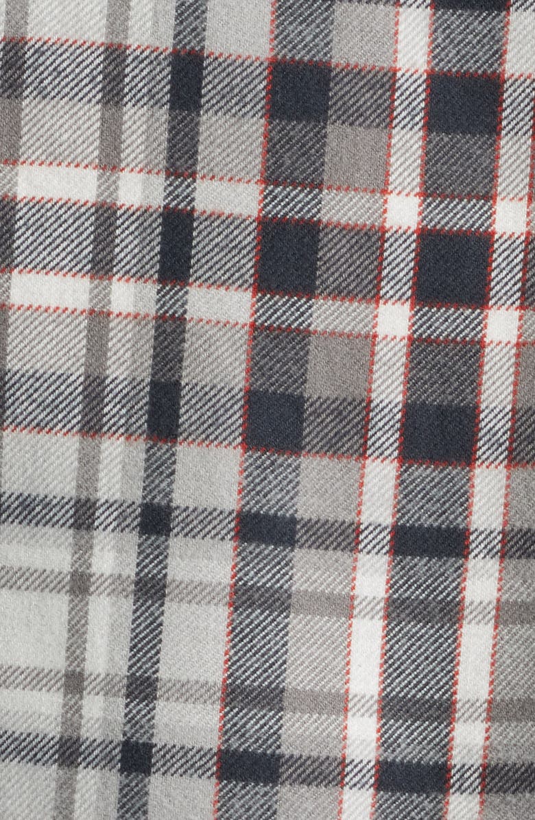 Pendleton Burnside Plaid Flannel Button-Up Shirt, Alternate, color, Grey Plaid