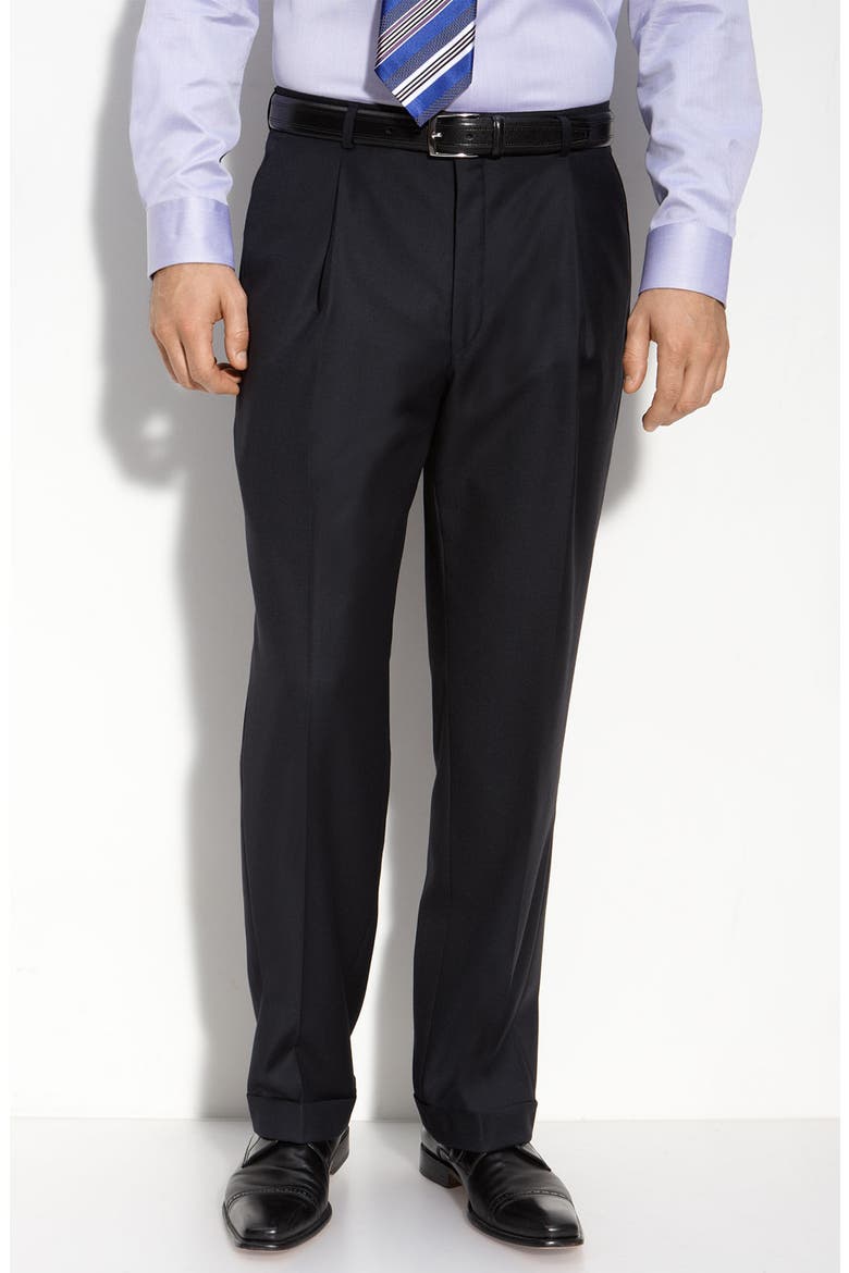 Navy Worsted Wool Suit, Alternate, color, NAVY