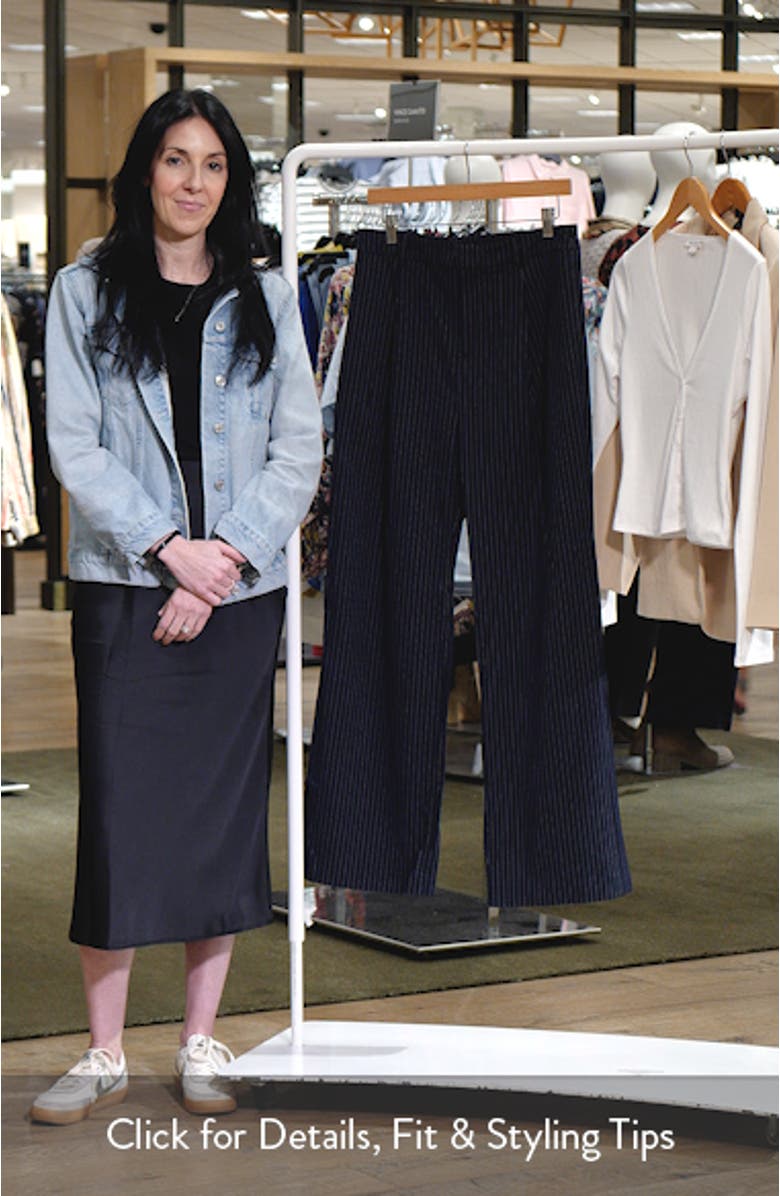 Stripe Pleat High Waist Pants, sales video thumbnail