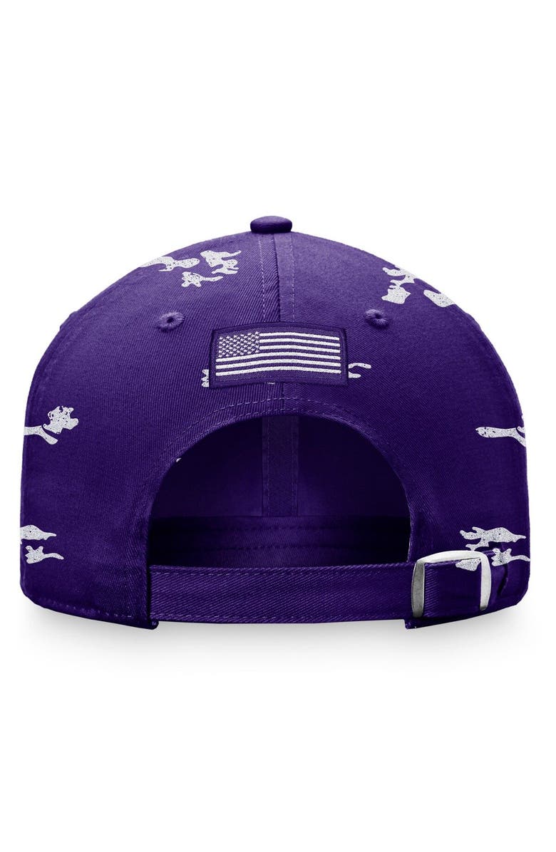 TOP OF THE WORLD Women's Top of the World Purple LSU Tigers OHT Military Appreciation Betty Adjustable Hat, Alternate, color,