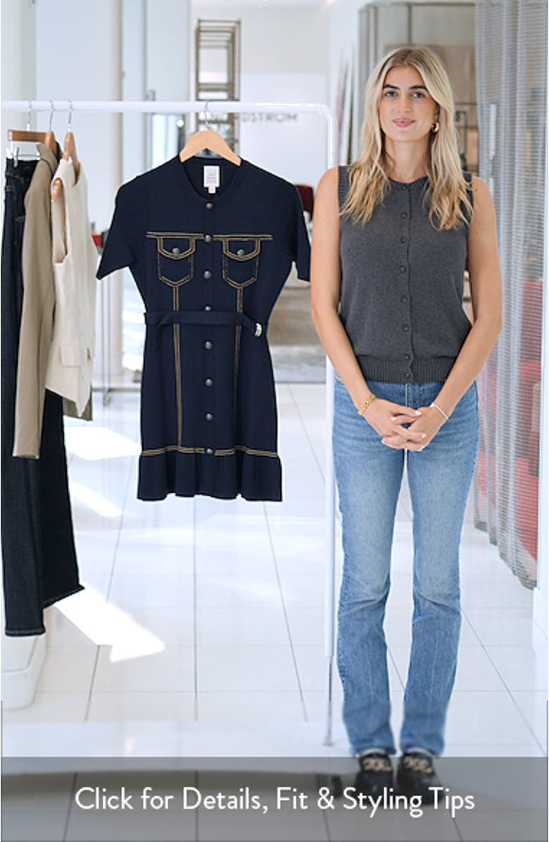 Elisha Belted Sweater Dress, sales video thumbnail