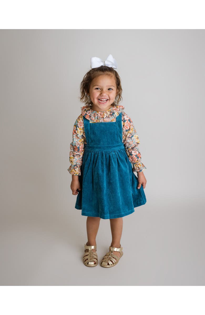 Cuclie Fall Floral Blouse, Alternate, color, Teal Multi