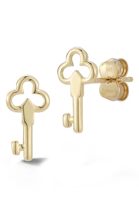 Key Stud Earrings