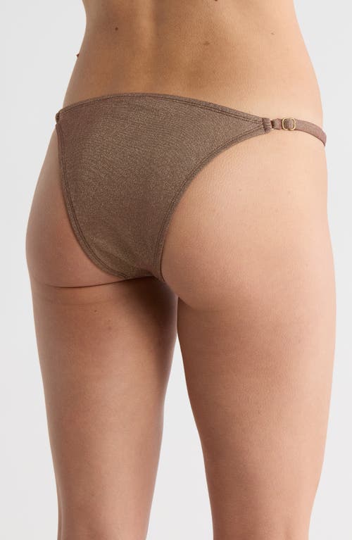 Vitamin A ® Moss Adjustable Side String Bikini Bottoms In Brown
