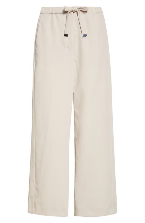 Argenta Drawstring Virgin Wool Ankle Pants
