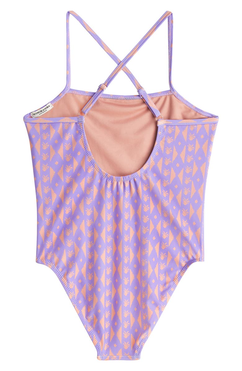 Scotch & Soda Kids' Printed One-Piece Swimsuit, Alternate, color,