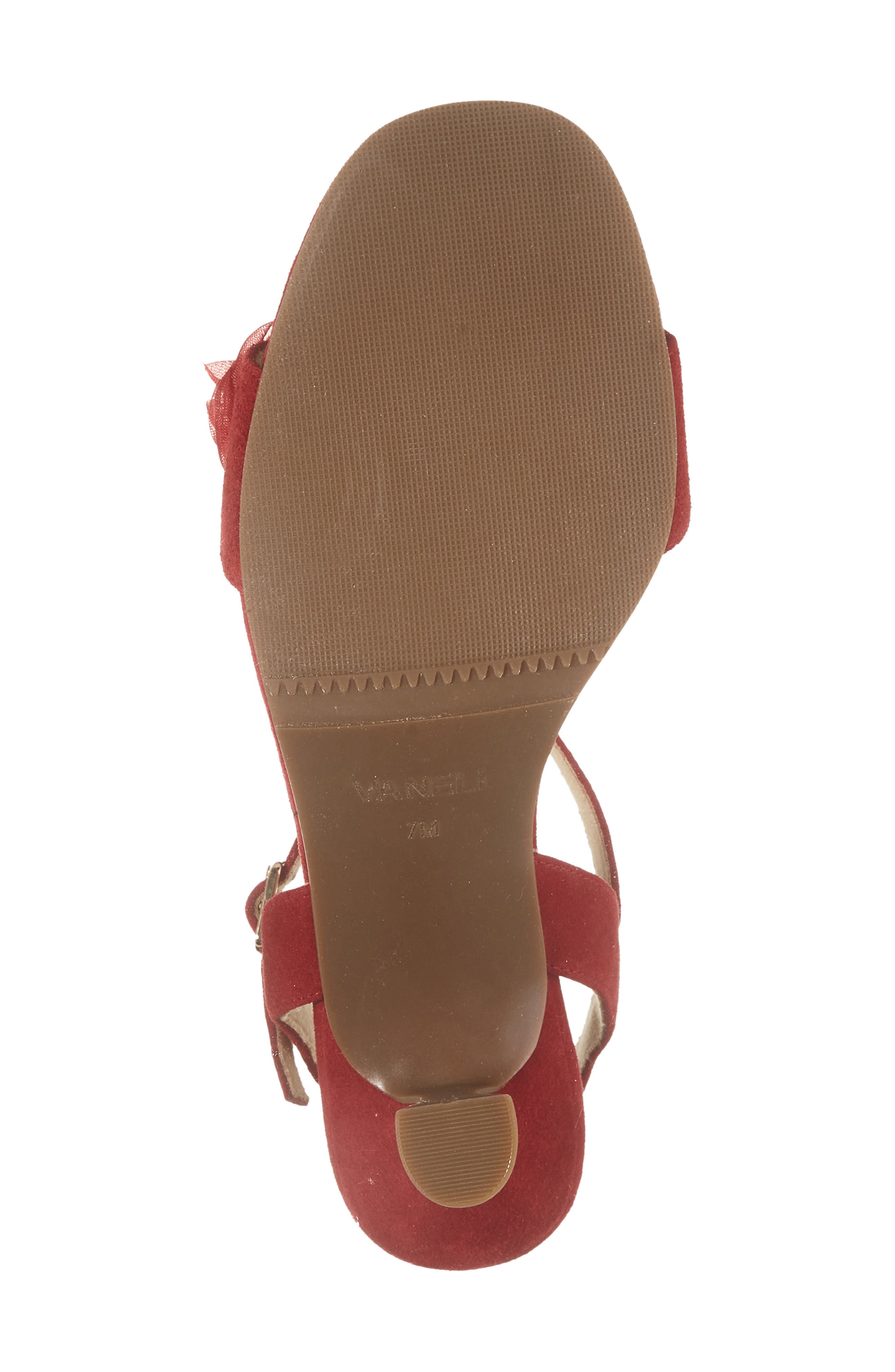 Lapis Rosette Sandal, Alternate, color, RED