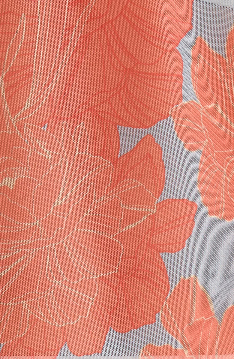 Hutch Tie Front Long Sleeve Cover-Up, Alternate, color, Sky Blue Peonies