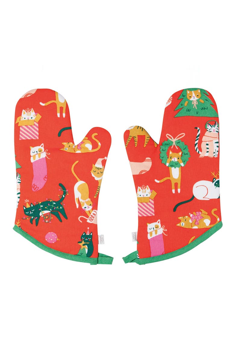 Let It Meow Oven Mitts, Main, color, LET IT MEOW