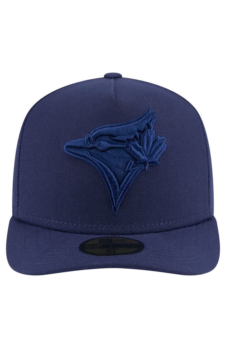 New Era Men's New Era Navy Toronto Blue Jays Color Pack A-Frame 59FIFTY Fitted Hat, Alternate, color,
