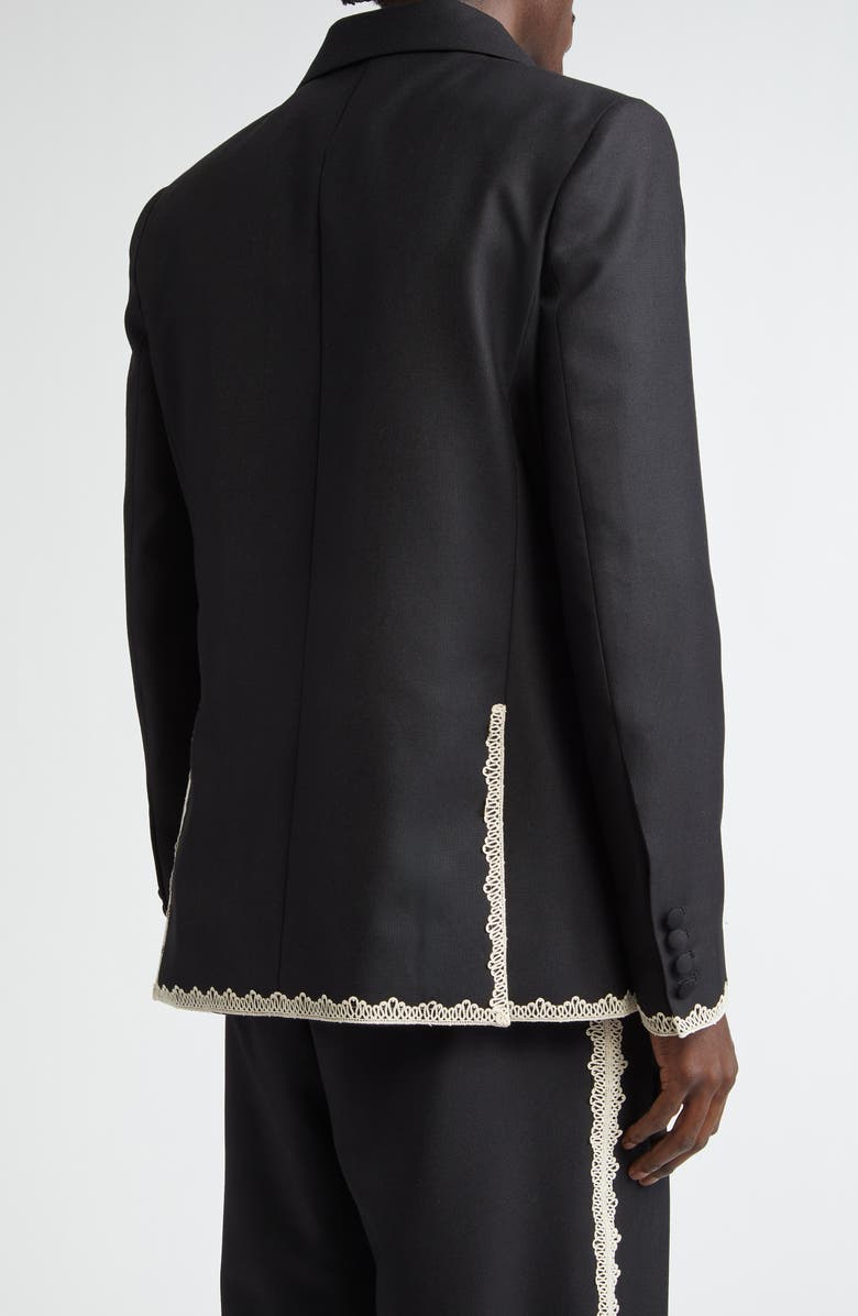 Bode Lacework Double Breasted Dinner Jacket, Alternate, color,