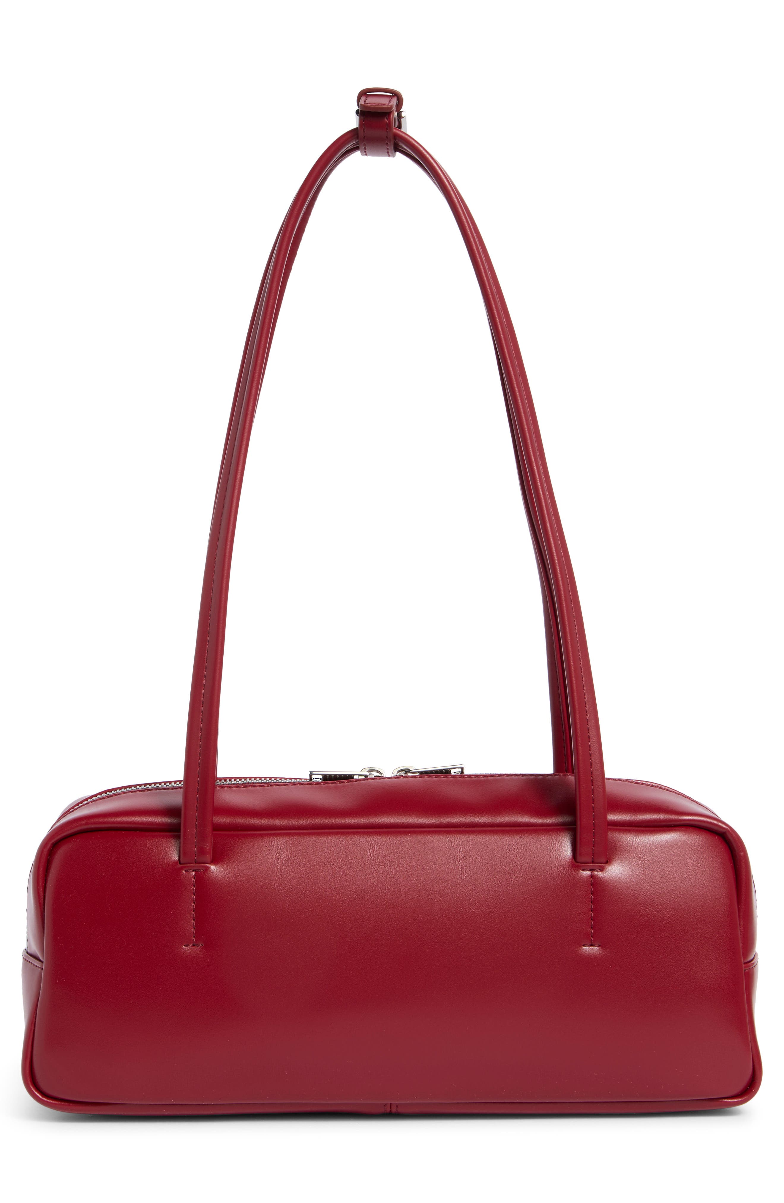 Stand Oil More Faux Leather Baguette Bag, Alternate, color, Red Wine