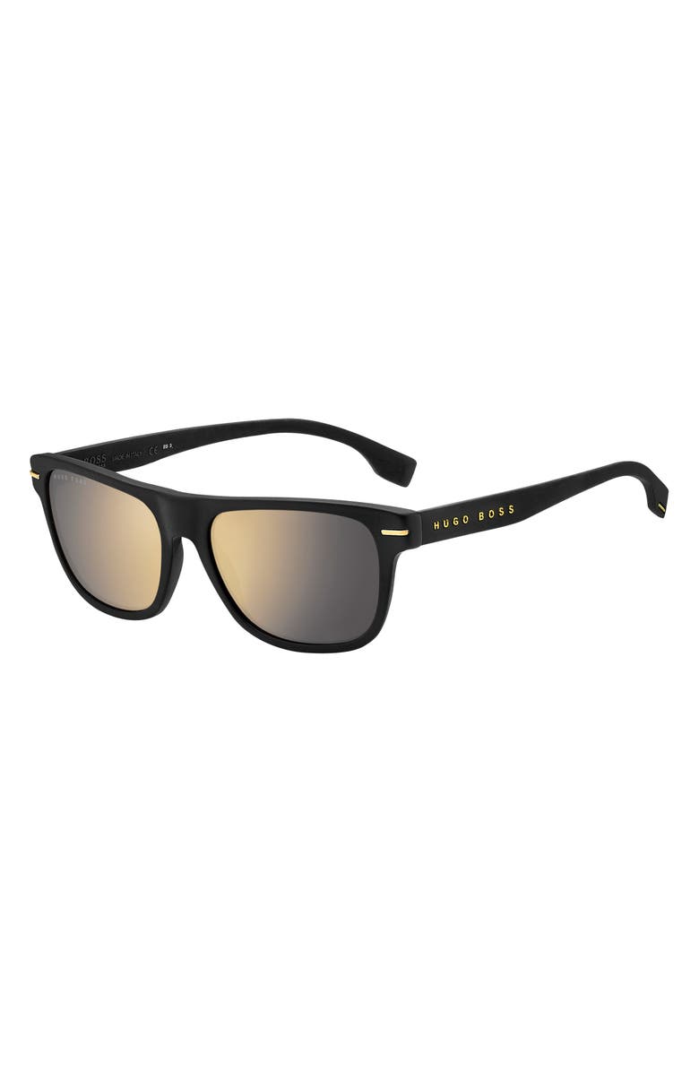 BOSS 55mm Rectangular Sunglasses, Alternate, color,