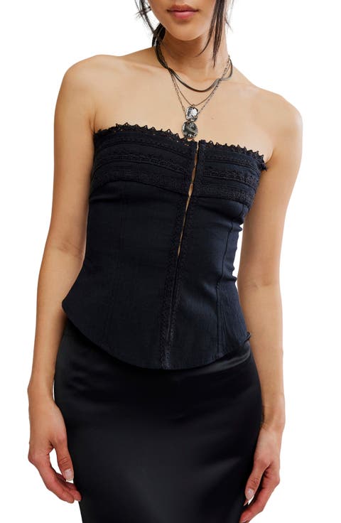 Nikki Lace Detail Strapless Corset