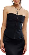 Free People Nikki Lace Detail Strapless Corset