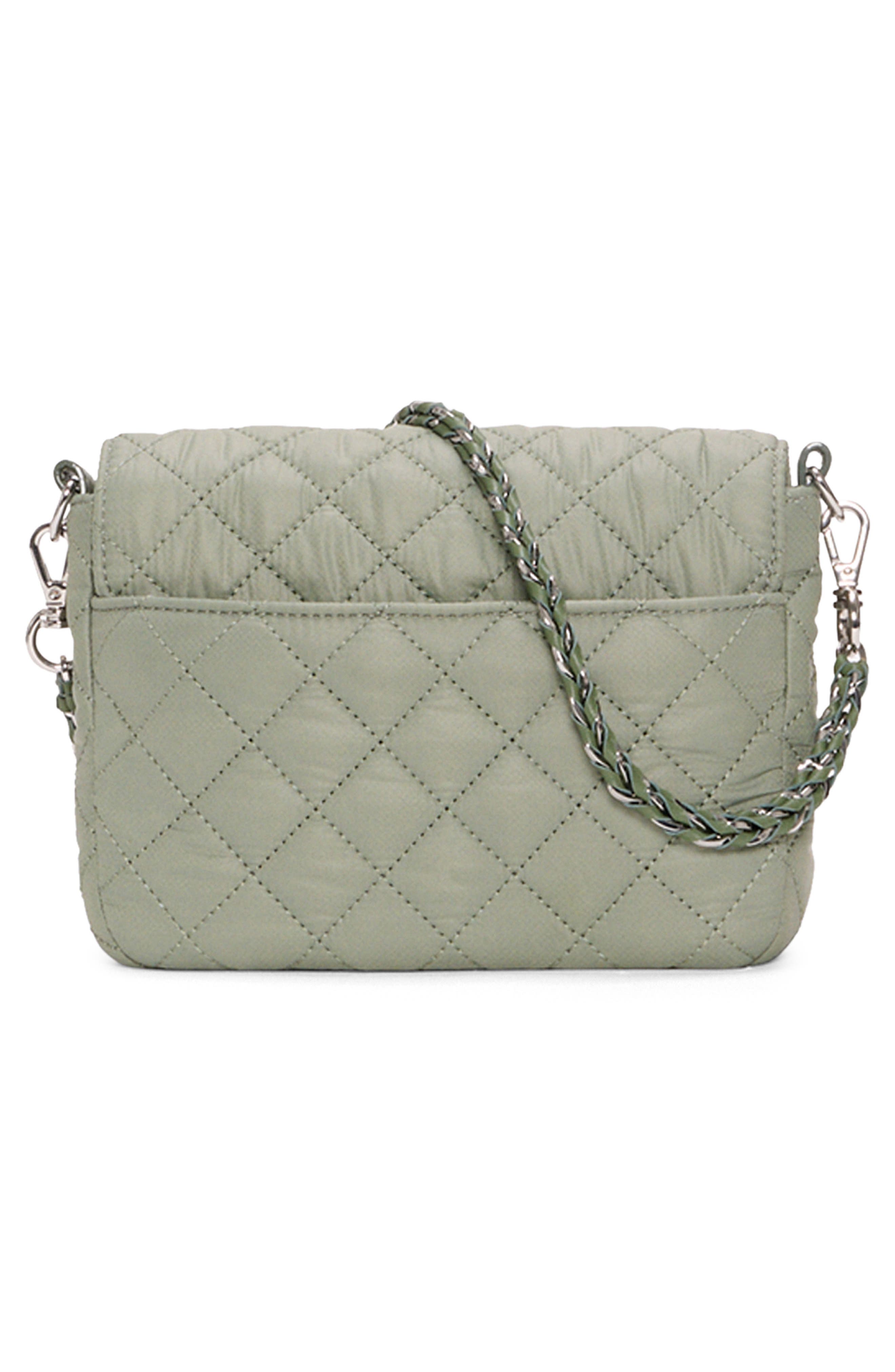 Small Crosby Lock Quilted Nylon Crossbody Bag, Alternate, color, AGAVE GREEN