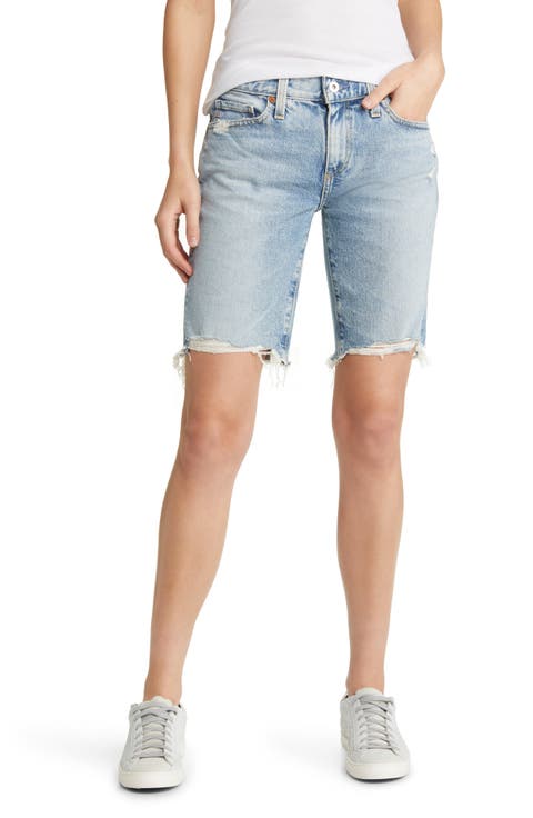 Nikki Ripped Denim Bermuda Shorts (Apparition)