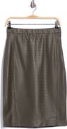 JASON WU Embossed Faux Leather Skirt