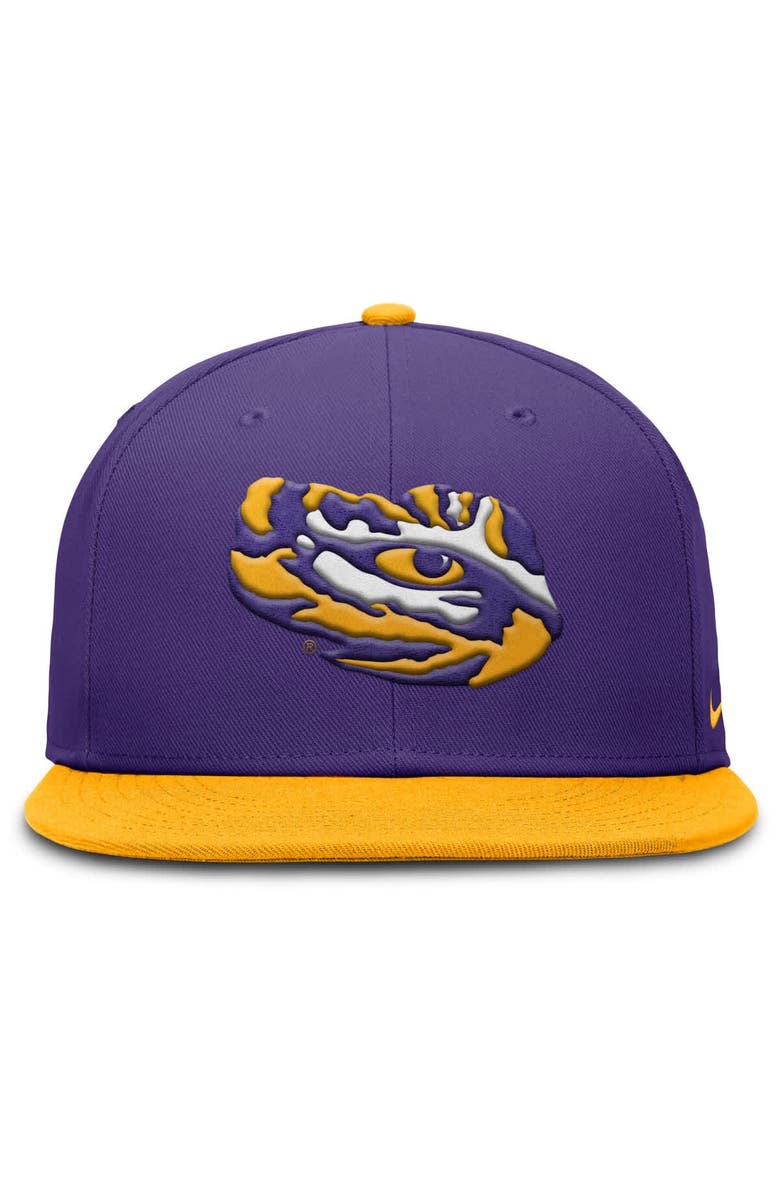 Nike Men's Nike Purple/Gold LSU Tigers Two-Tone Primetime Performance Fitted Hat, Alternate, color, Purple