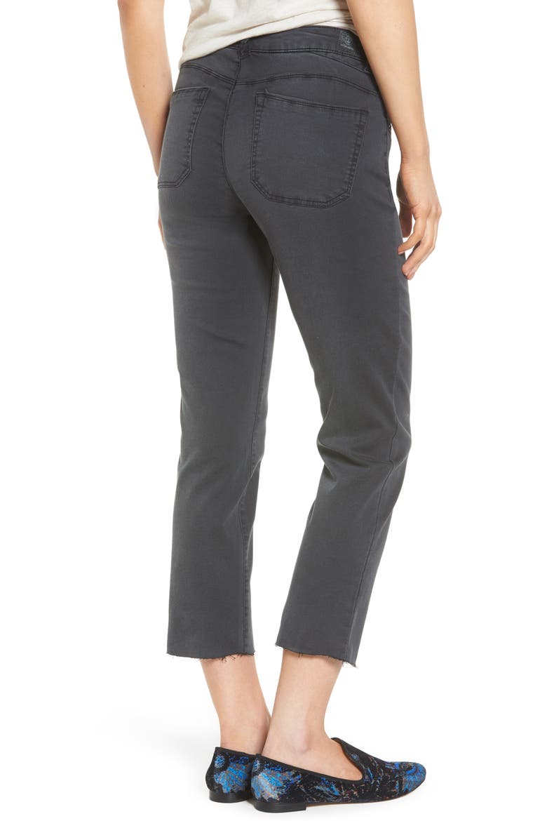 Button Fly Crop Jeans (Nordstrom Exclusive), Alternate, color, GREY