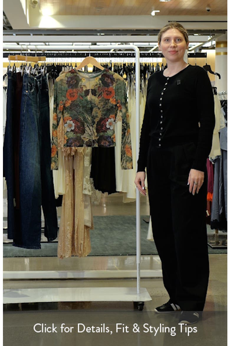 Delaina Printed Long Sleeve Mesh Top video