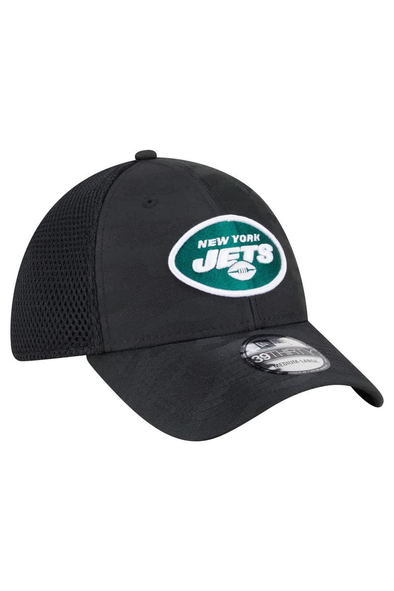 Men's New Era Black New York Jets Active Camo 39THIRTY Flex Hat, Alternate, color, Black