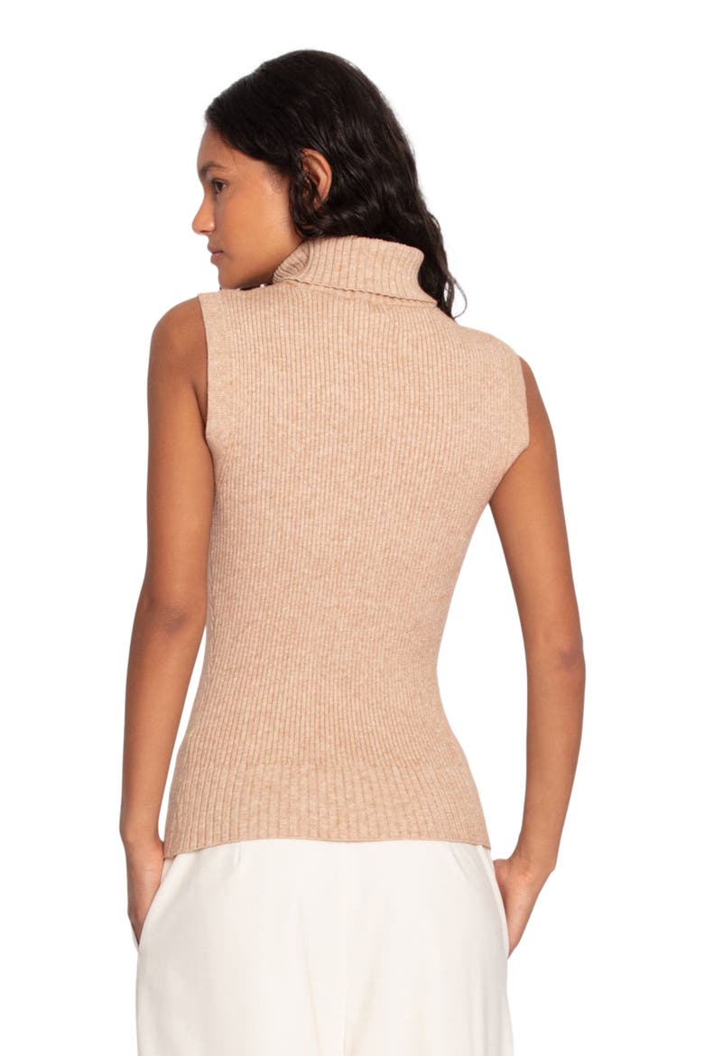Equation Sleeveless Turtleneck Knit, Alternate, color, Camel